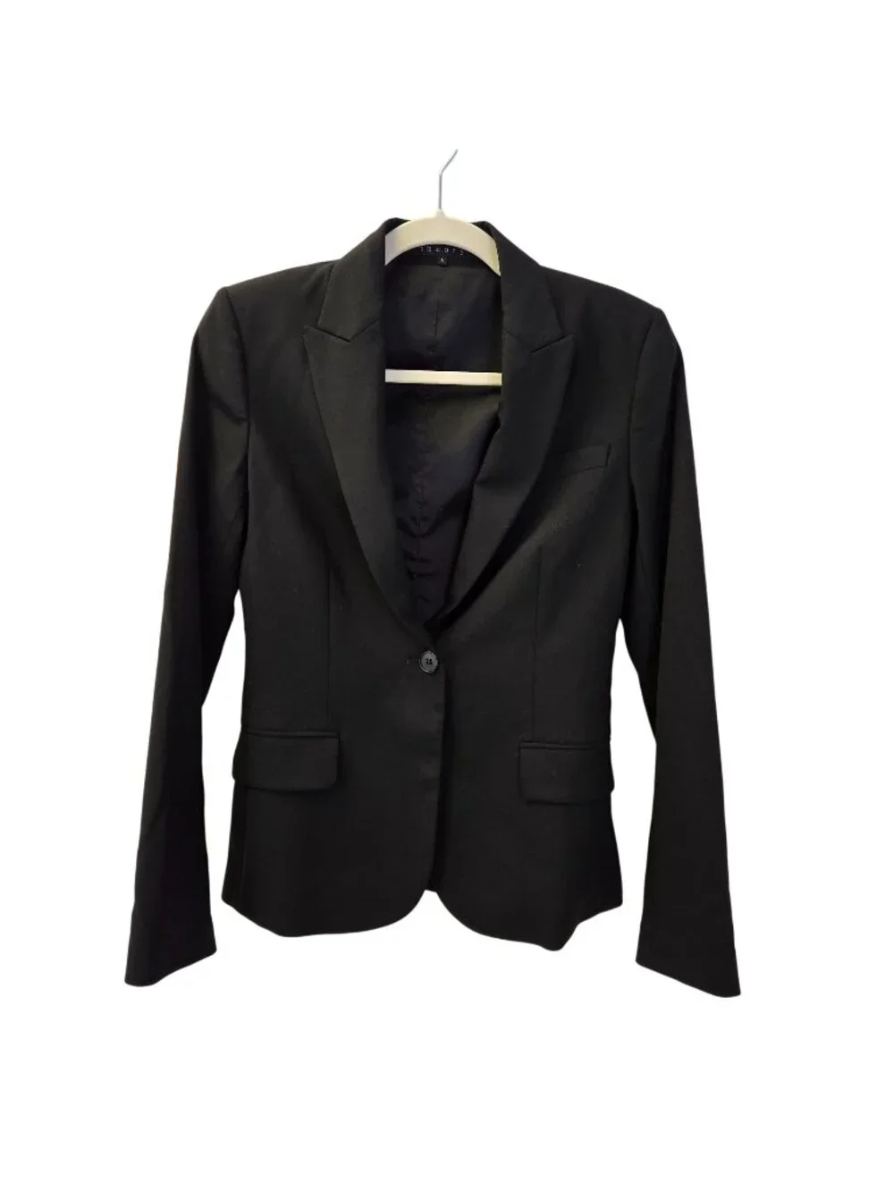 Theory Wool Blend One Button Blazer Jacket Size 6 - Picture 1 of 7